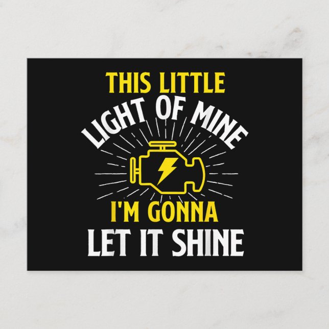 Engine Control Light - Car Guy Auto Mechanic Enclosure Card (Front)