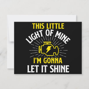 Engine Control Light - Car Guy Auto Mechanic Holiday Card