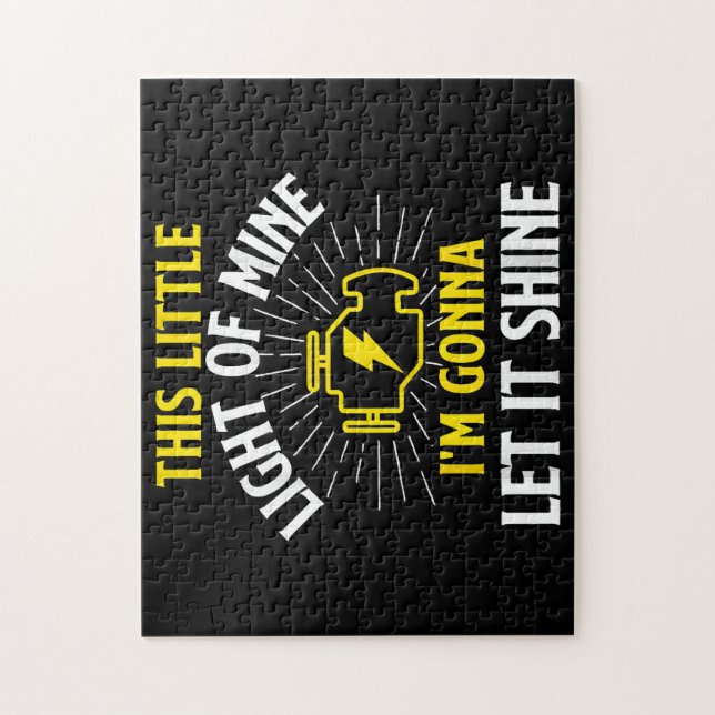 Engine Control Light - Car Guy Auto Mechanic Jigsaw Puzzle (Vertical)