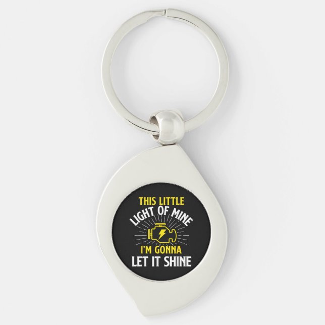 Engine Control Light - Car Guy Auto Mechanic Key Ring (Front)