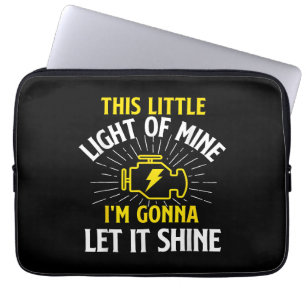 Engine Control Light - Car Guy Auto Mechanic Laptop Sleeve