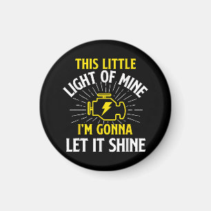 Engine Control Light - Car Guy Auto Mechanic Magnet