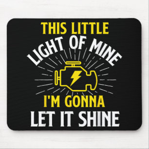 Engine Control Light - Car Guy Auto Mechanic Mouse Mat