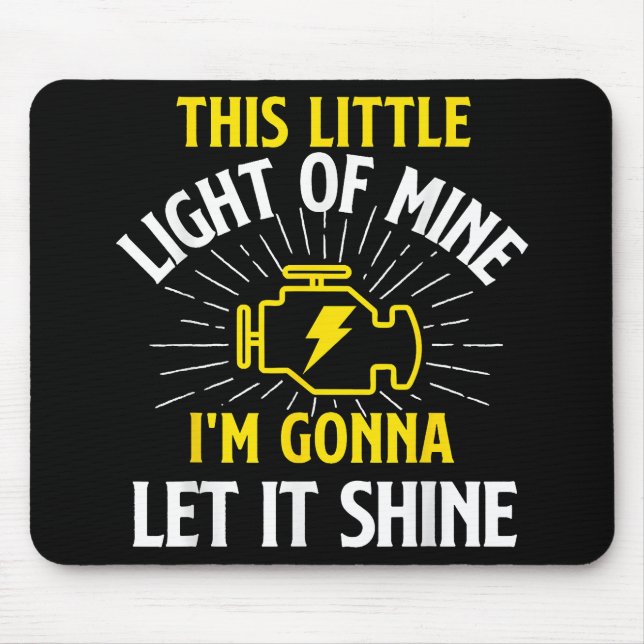 Engine Control Light - Car Guy Auto Mechanic Mouse Mat (Front)