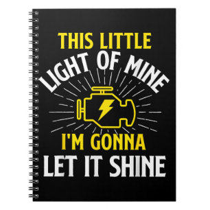 Engine Control Light - Car Guy Auto Mechanic Notebook