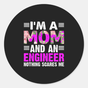 Engineer Art A Mum And An Engineer Classic Round Sticker
