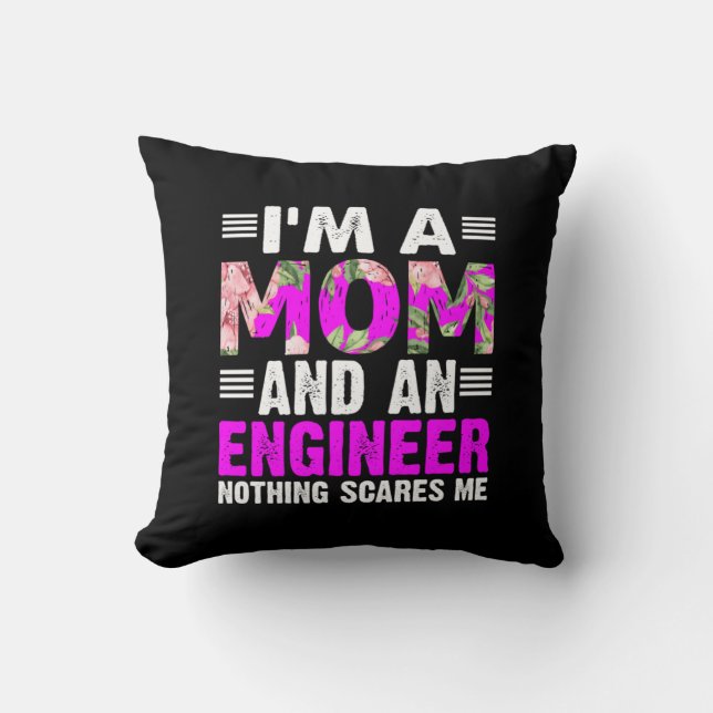Engineer Art A Mum And An Engineer Cushion (Front)