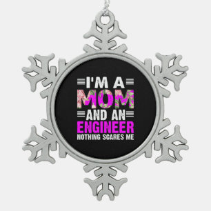 Engineer Art A Mum And An Engineer Snowflake Pewter Christmas Ornament