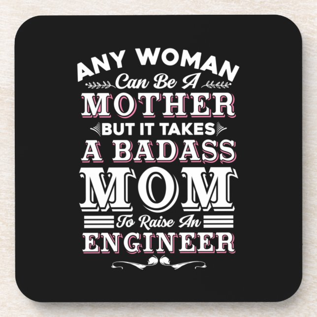 Engineer Art A Mum To Raise An Engineer Coaster (Front)