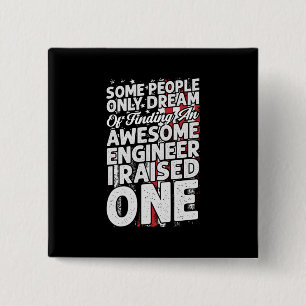 Engineer Art Awesome Engineer 15 Cm Square Badge