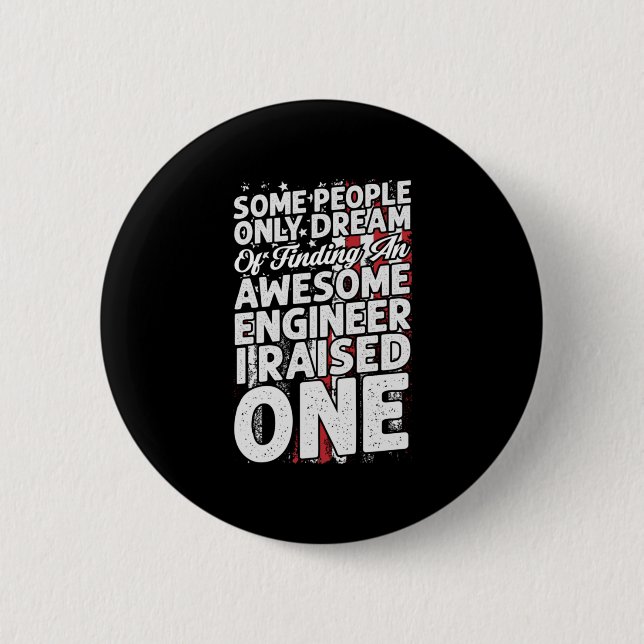 Engineer Art Awesome Engineer 6 Cm Round Badge (Front)