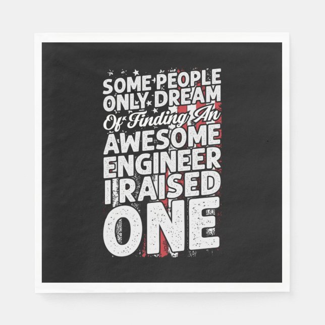 Engineer Art Awesome Engineer Napkin (Front)