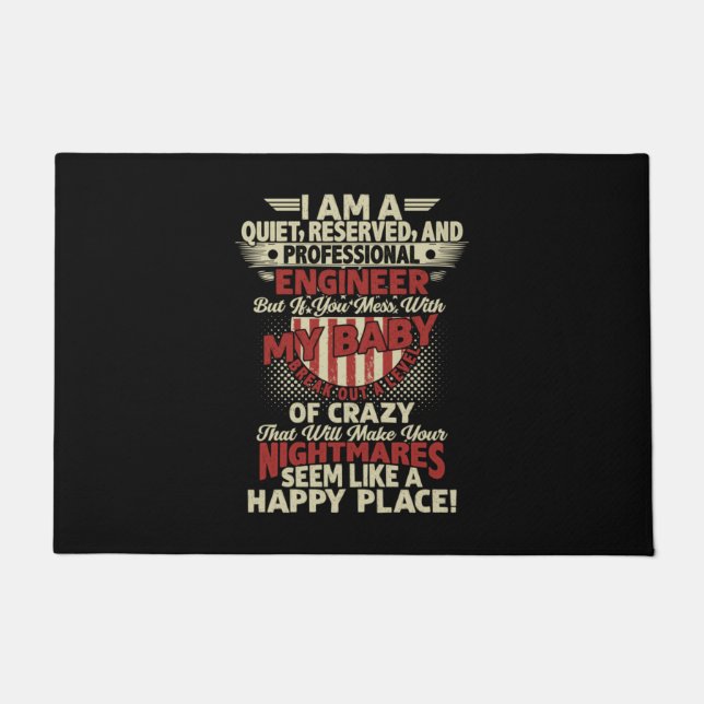 Engineer Art Professional Engineer Doormat (Front)