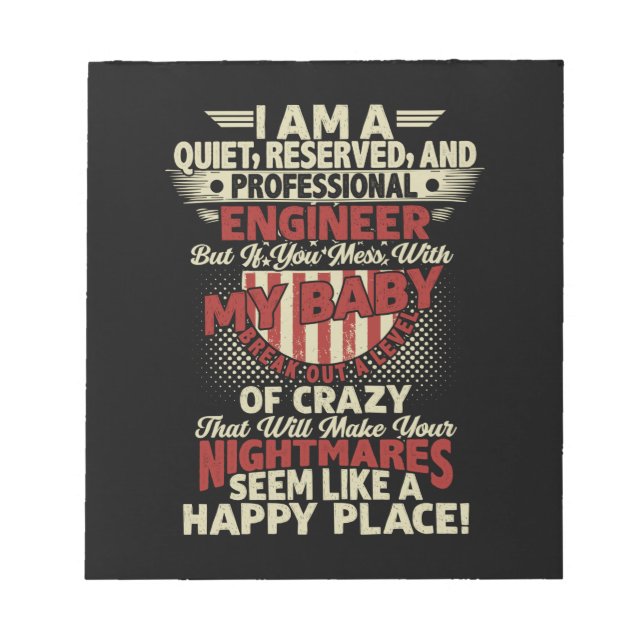 Engineer Art Professional Engineer Notepad (Front)