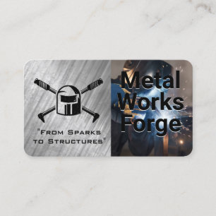 Engineer Blue Collar Work Welding Business Card