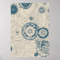 Engineer Blueprint Gears Architecture Structural D