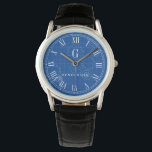 Engineer Blueprint Style Custom Monogram | Name Watch<br><div class="desc">A custom name monogram watch tailored to the engineer.</div>