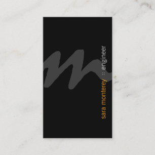 Engineer BoldScript Monogram BusinessCard Business Card