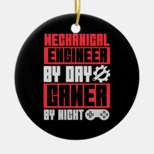 Engineer By Day Gamer By Night Ceramic Tree Decoration