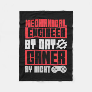 Engineer By Day Gamer By Night Fleece Blanket