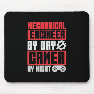 Engineer By Day Gamer By Night Mouse Mat