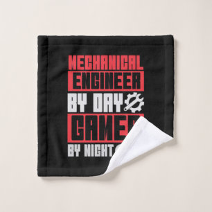 Engineer By Day Gamer By Night Wash Cloth