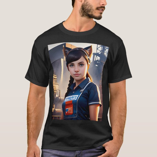 Engineer catgirl T-Shirt (Front)