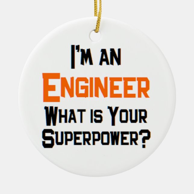 engineer ceramic tree decoration (Front)