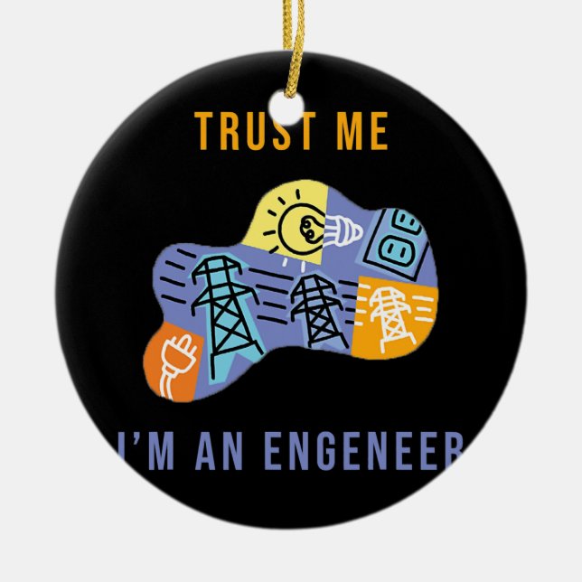 Engineer  ceramic tree decoration (Front)