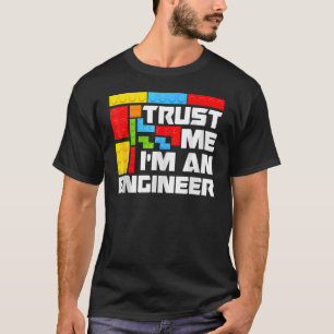 Engineer Children Kids Toy Big Building Blocks Bui T-Shirt