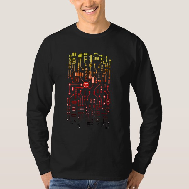 Engineer Computer Circuit Board Engineering Cpu Bi T-Shirt (Front)