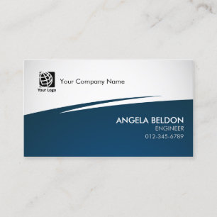 Engineer Computer Technical Professional Zig Zag Business Card