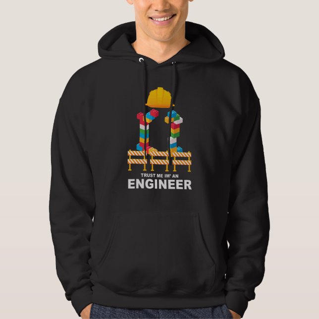 Engineer Construction Master Builder Building Bloc Hoodie (Front)