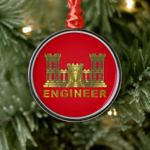 ENGINEER CORPS Christmas Metal Tree Decoration