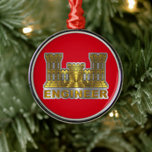 ENGINEER CORPS Christmas Metal Tree Decoration