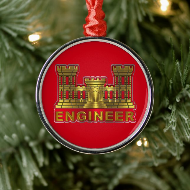 ENGINEER CORPS  Christmas Metal Tree Decoration (Tree)