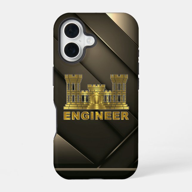 Engineer Corps iPhone 16 Case (Back)