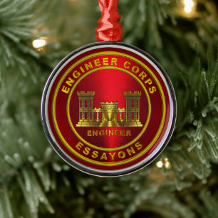 ENGINEER CORPS   METAL TREE DECORATION