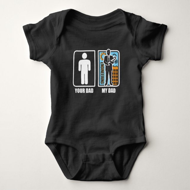 Engineer Dad Baby Bodysuit (Front)