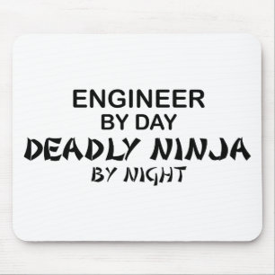 Engineer Deadly Ninja by Night Mouse Mat