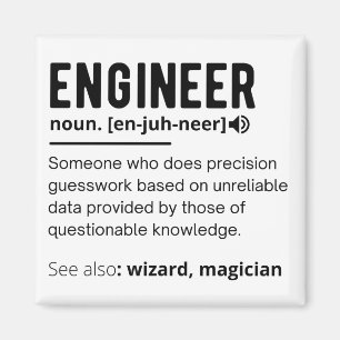 Engineer Definition Engineering Gift Magnet