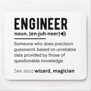 Engineer Definition Engineering Gift Mouse Mat