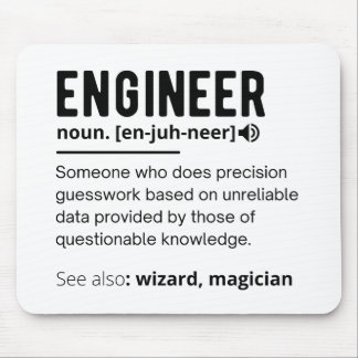 Engineer Definition Engineering Gift Mouse Mat