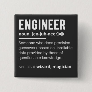 Engineer Definition Engineering Gift T-Shirt 15 Cm Square Badge