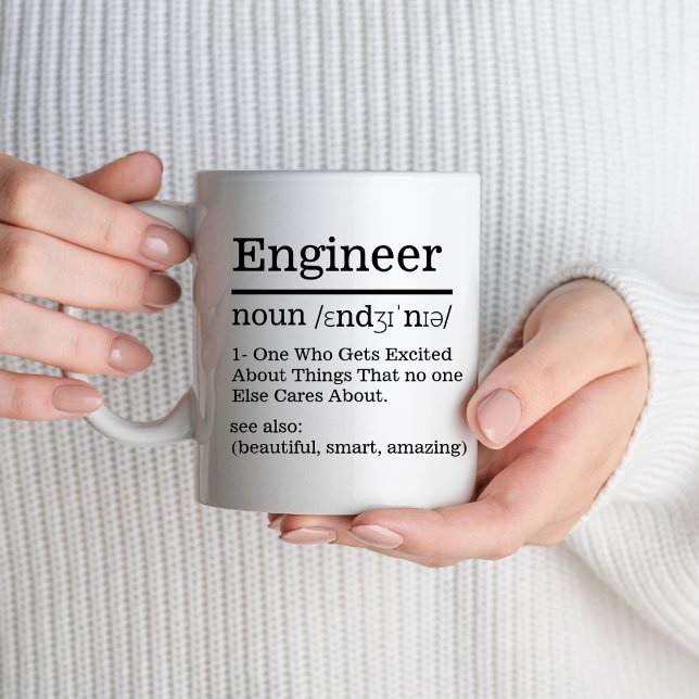 Engineer Definition Funny Engineer Birthday Gifts Mug (Creator Uploaded)