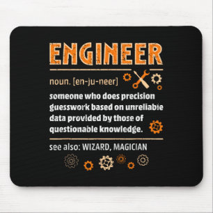 Engineer Definition Funny Engineering Nerdy Scienc Mouse Mat