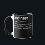 Engineer Definition Funny Engineering STEM For Mug<br><div class="desc">Engineer Definition Funny Engineering STEM For Men Women Gift. Perfect gift for your dad,  mum,  papa,  men,  women,  friend and family members on Thanksgiving Day,  Christmas Day,  Mothers Day,  Fathers Day,  4th of July,  1776 Independant day,  Veterans Day,  Halloween Day,  Patrick's Day</div>