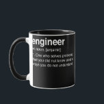 Engineer Definition Funny Engineering STEM For Mug<br><div class="desc">Engineer Definition Funny Engineering STEM For Men Women Gift. Perfect gift for your dad,  mum,  papa,  men,  women,  friend and family members on Thanksgiving Day,  Christmas Day,  Mothers Day,  Fathers Day,  4th of July,  1776 Independant day,  Veterans Day,  Halloween Day,  Patrick's Day</div>