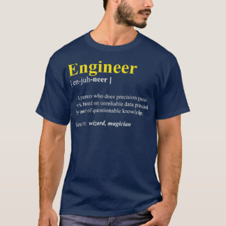 Engineer Definition  Gift Funny Computer Nerd T-Shirt