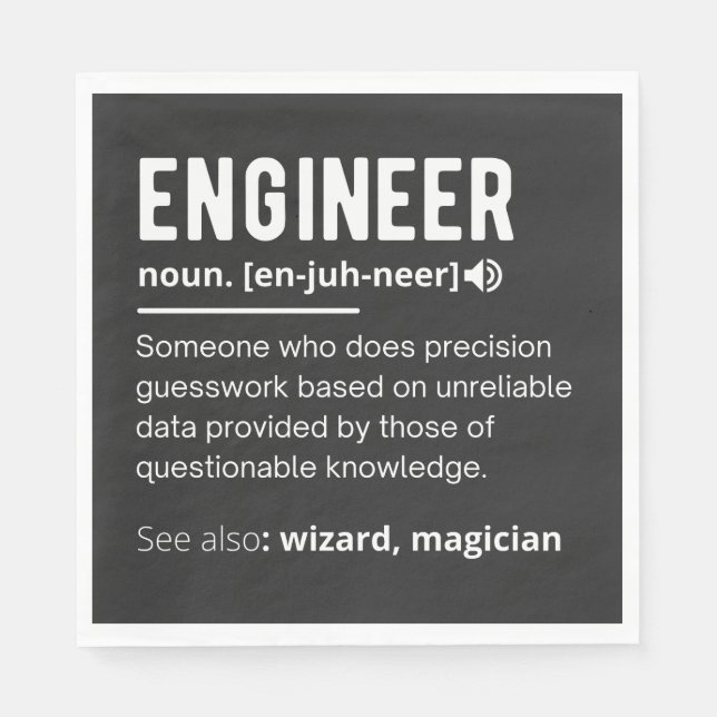 ENGINEER DEFINITION NAPKIN (Front)